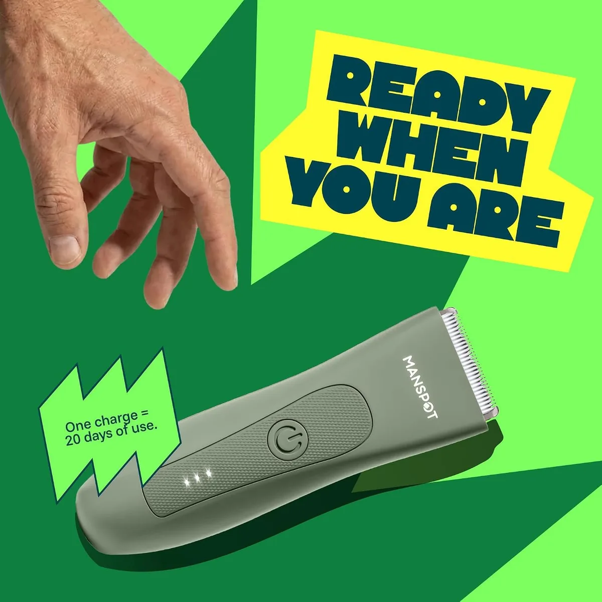 electric body hair trimmer: cordless and ready to use