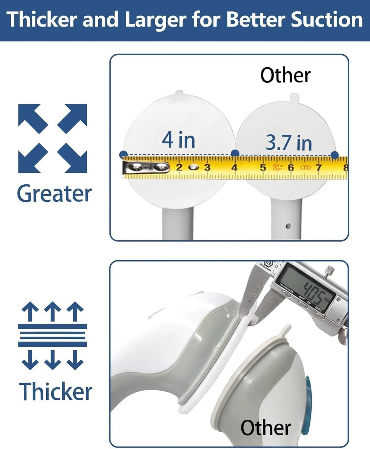 suction cup shower grab bar: thicker, larger suction cups