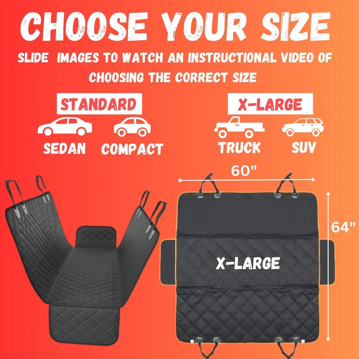 dog car seat cover: choosing the right size