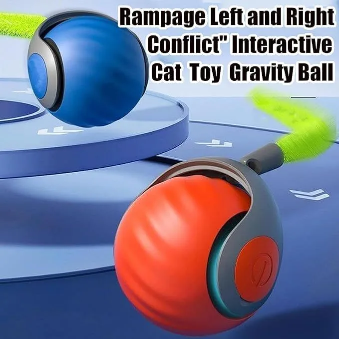 automatic rolling cat toy ball: rolls on carpet and hard floors