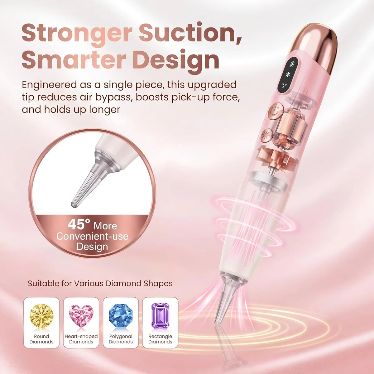 electric diamond painting pen: stronger suction tip design