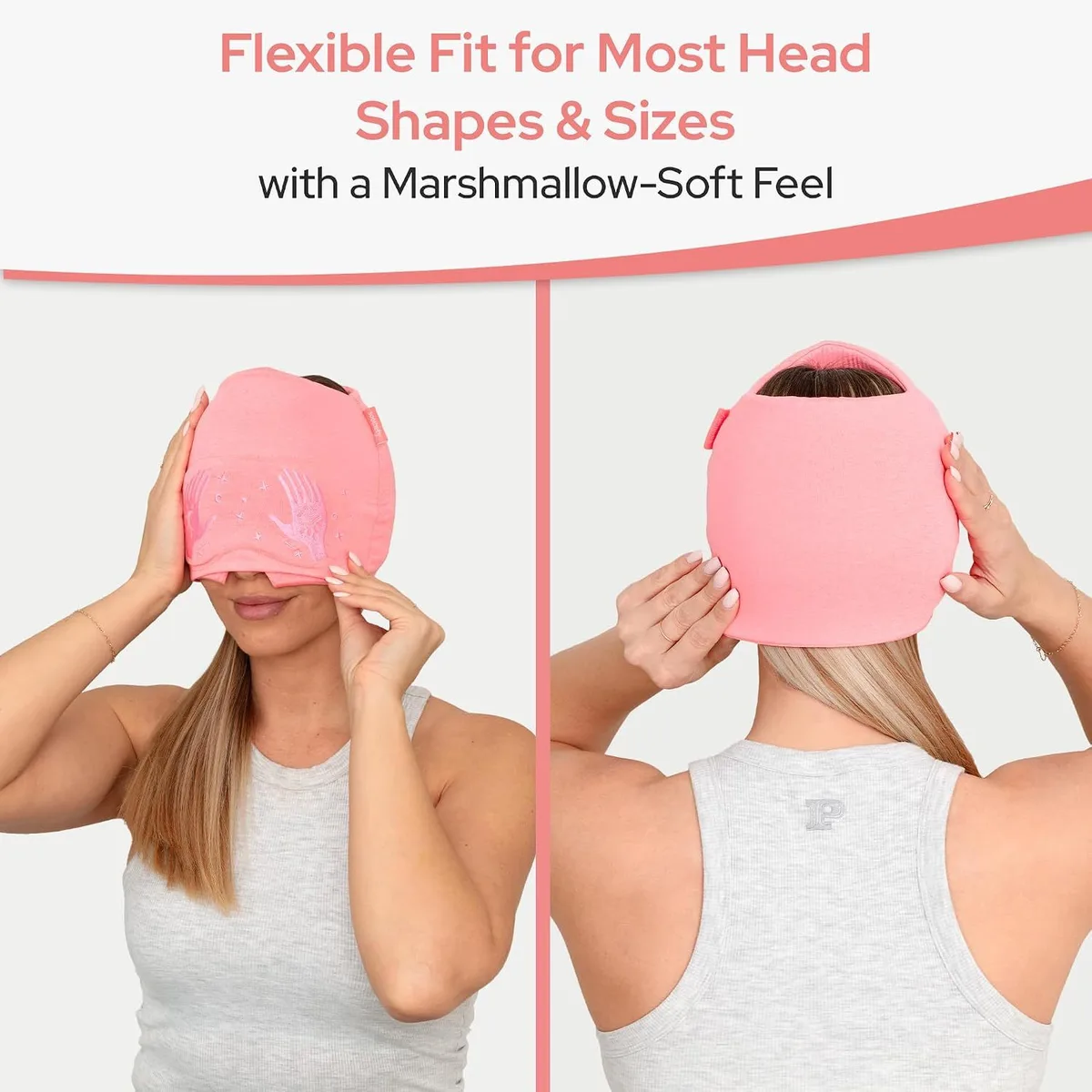 migraine relief cap: flexible fit for most head sizes