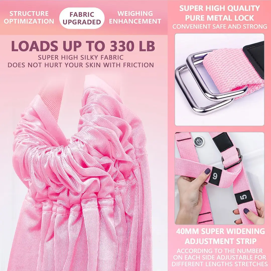 sangle d’étirement de porte : tissu et boucle supportant jusqu’à 330 lb
