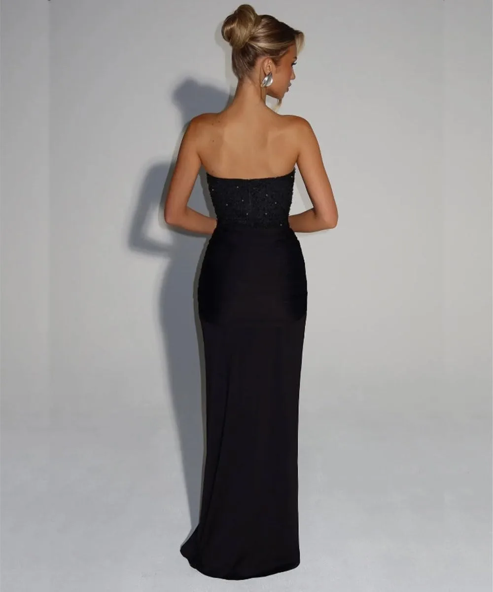 robe bustier sirène : vue de dos de la silhouette sirène