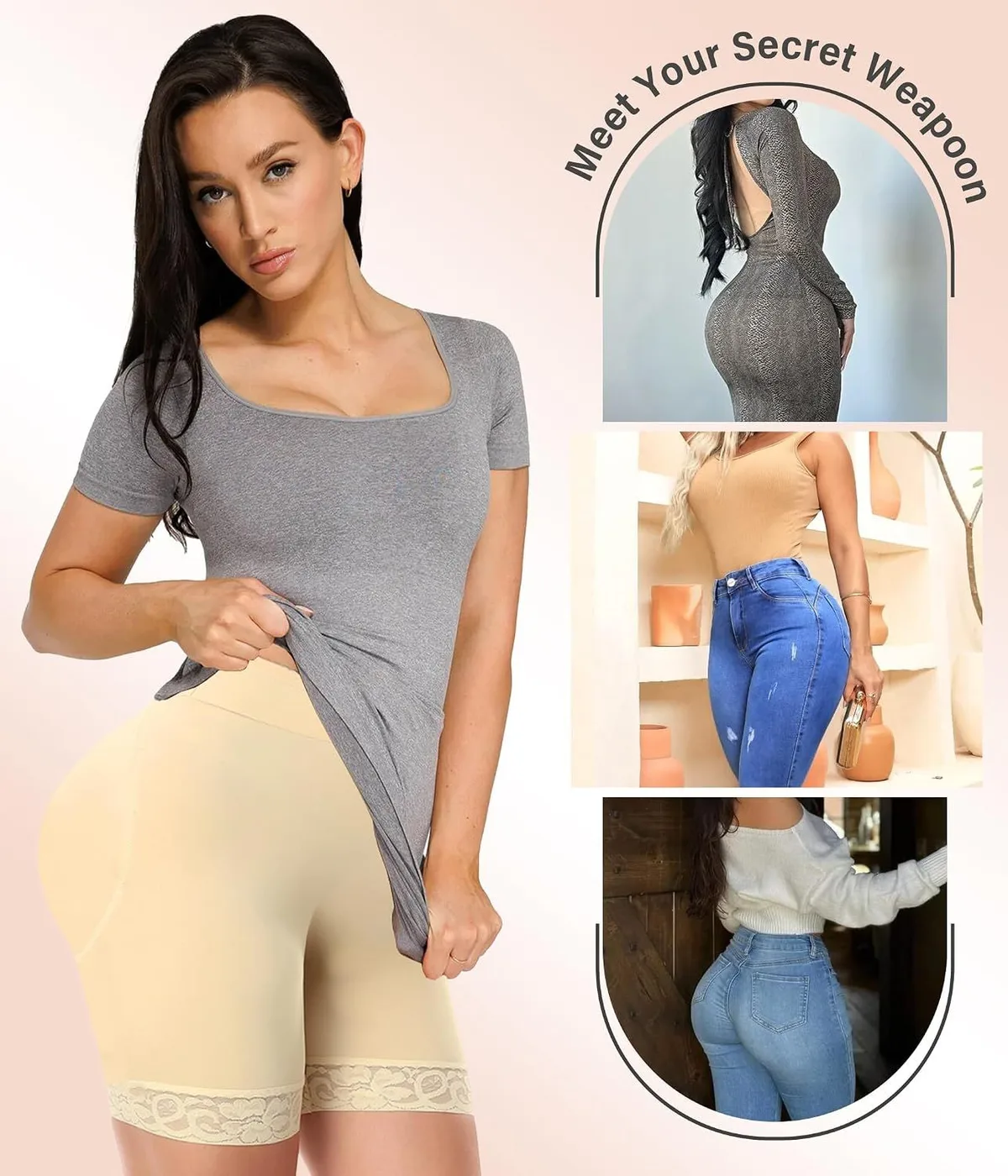 calções modeladores com enchimento: sem marcas com a roupa do dia a dia
