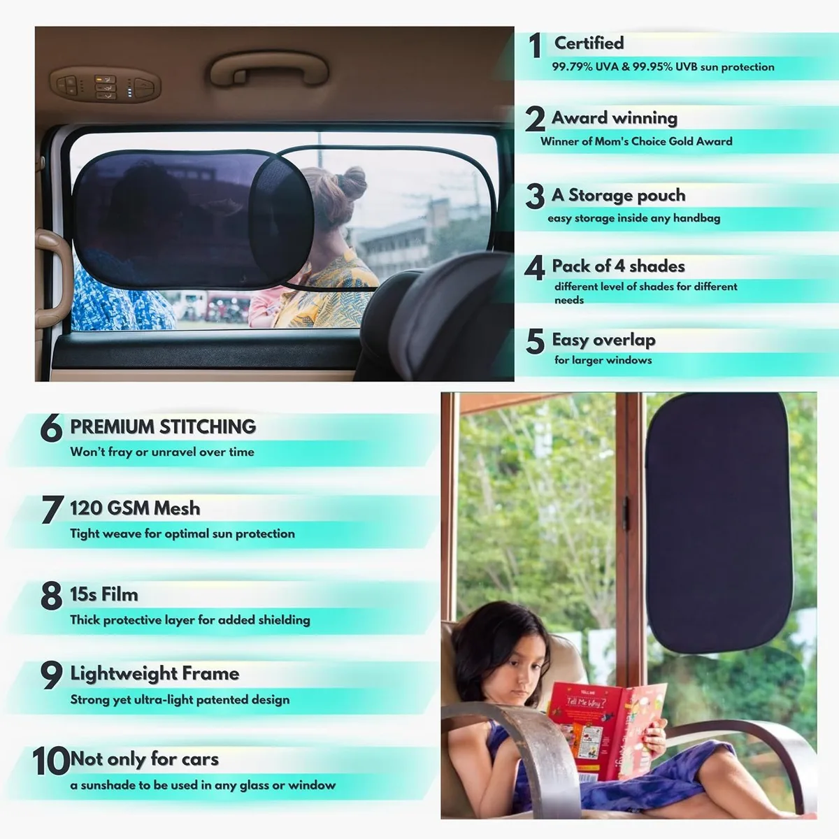 parasol para ventanilla de coche: principales características de los parasoles