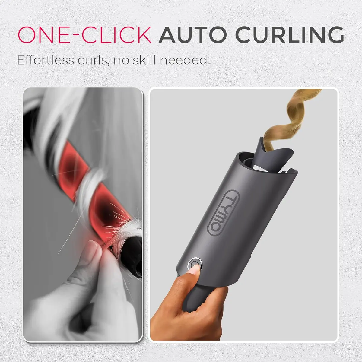 one-click auto rotation of the automatic rotating curling iron