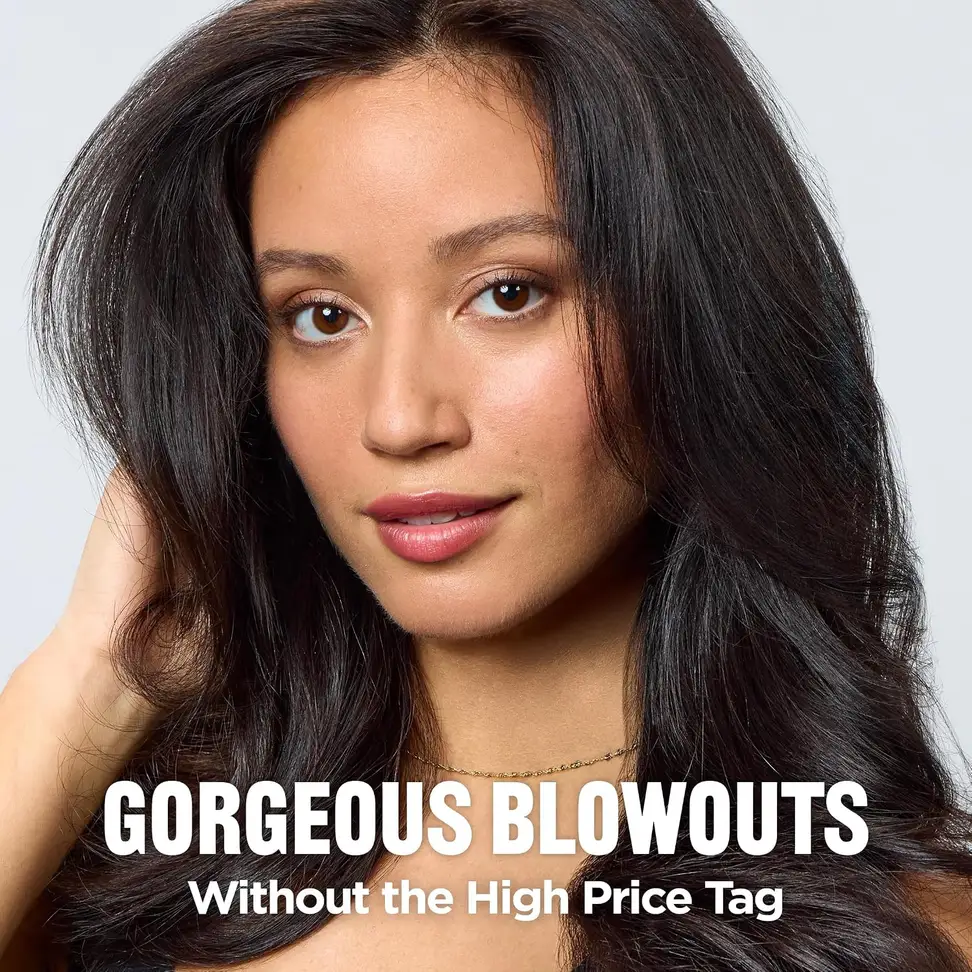 glossy salon-style blowout made with a one-step hair dryer brush