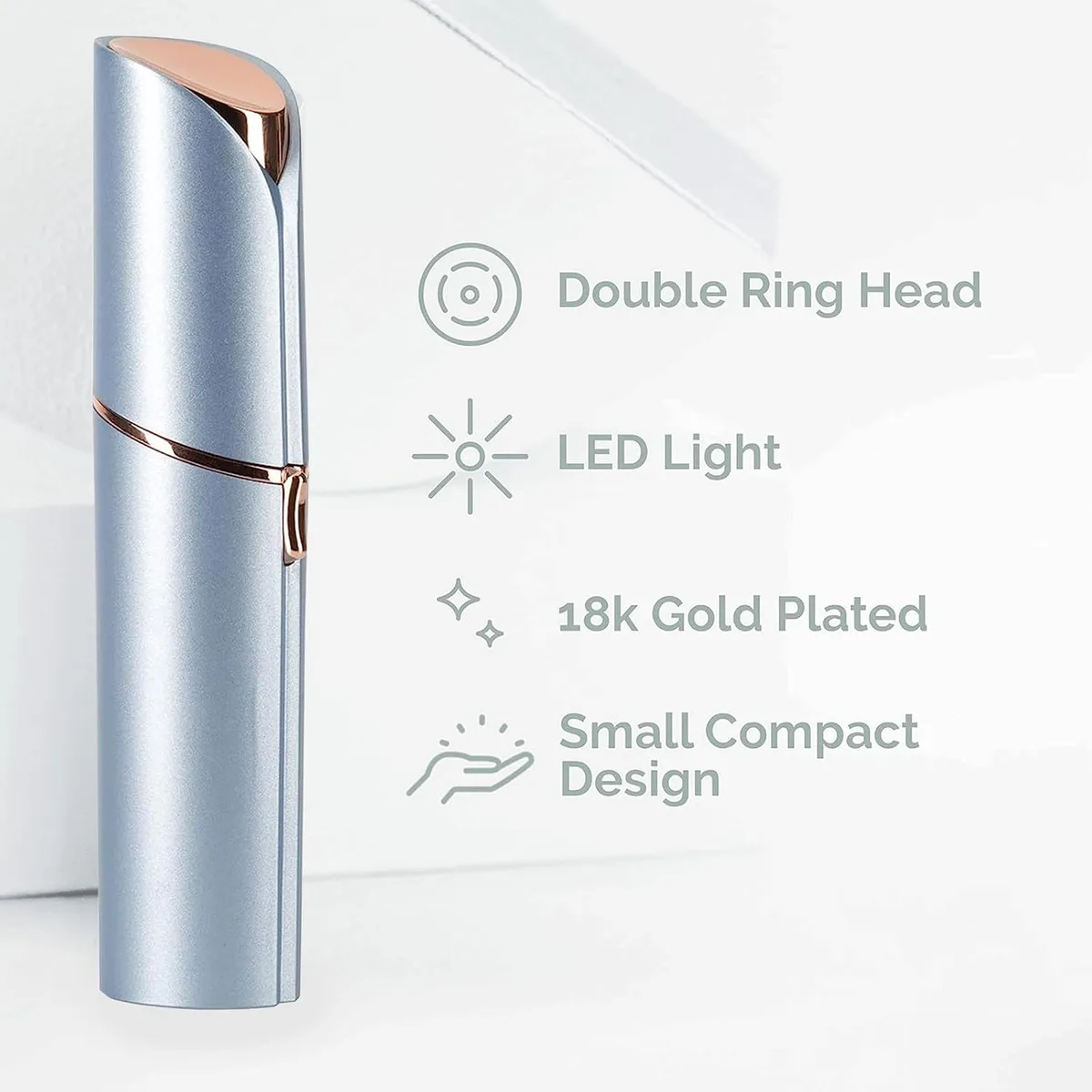 double ring head and built-in light of the facial hair remover