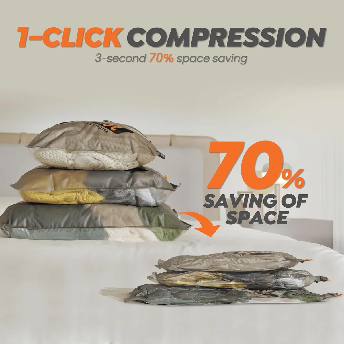 vacuum storage bags compressing clothes by up to 70 percent