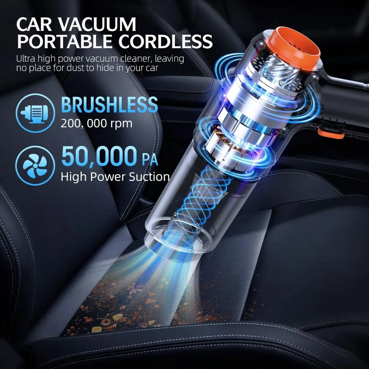 brushless motor inside the cordless handheld vacuum
