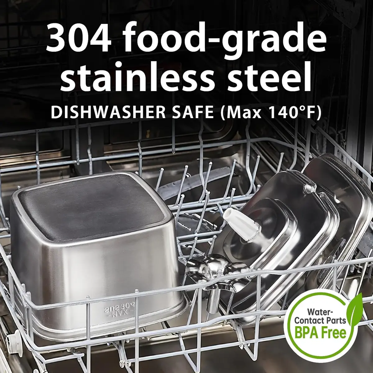 dishwasher-safe stainless steel cat water fountain parts