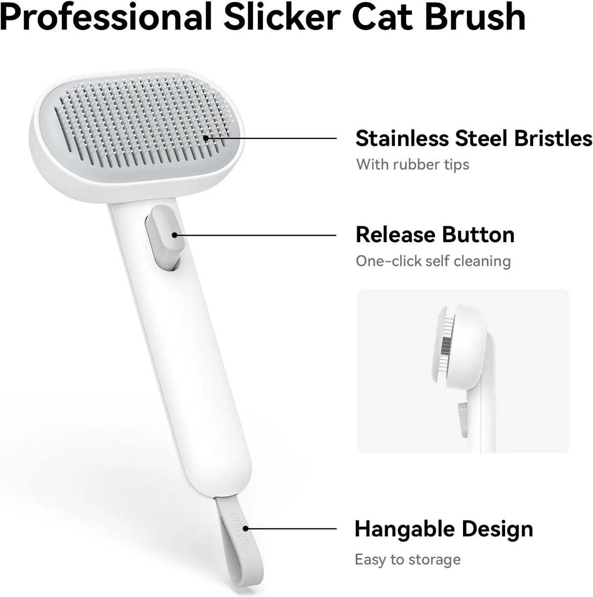 features of the self-cleaning cat brush