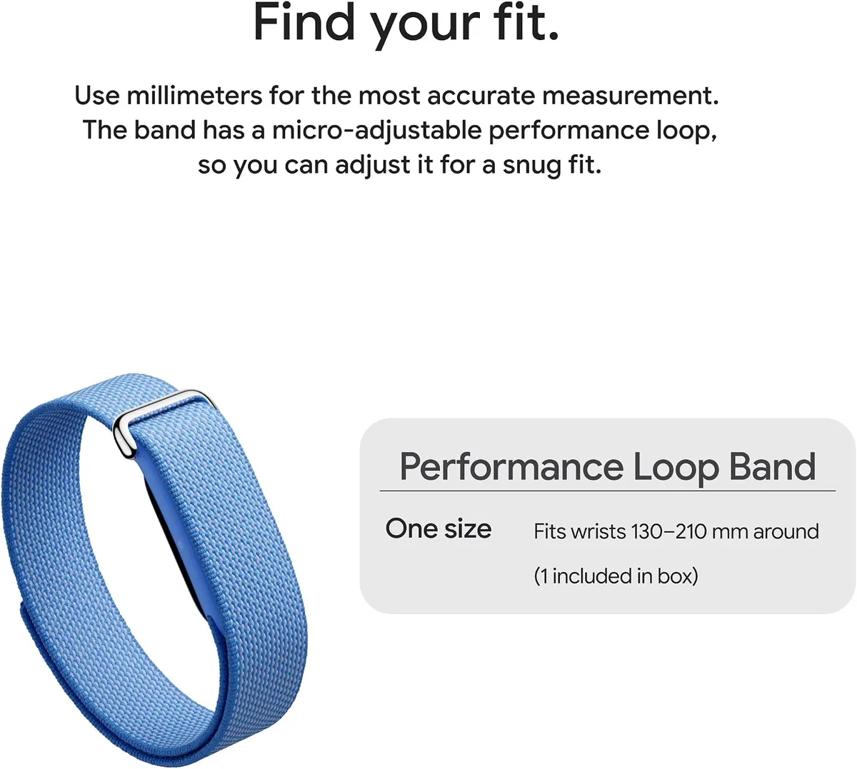 adjustable fit of the screenless fitness tracker band