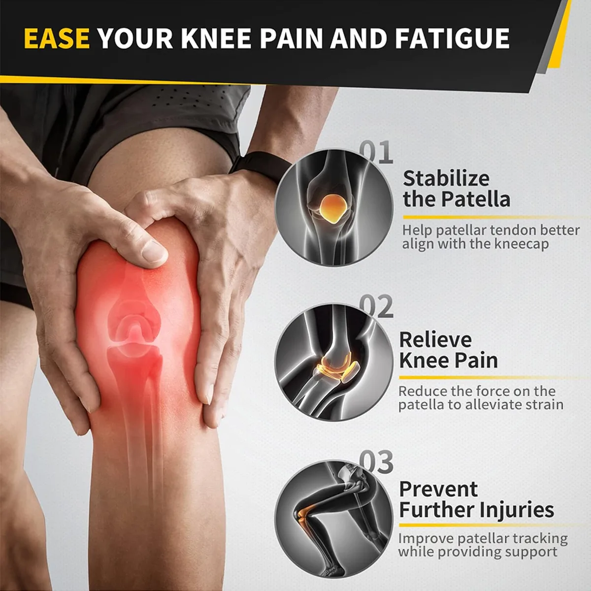 patella tendon knee strap easing knee fatigue
