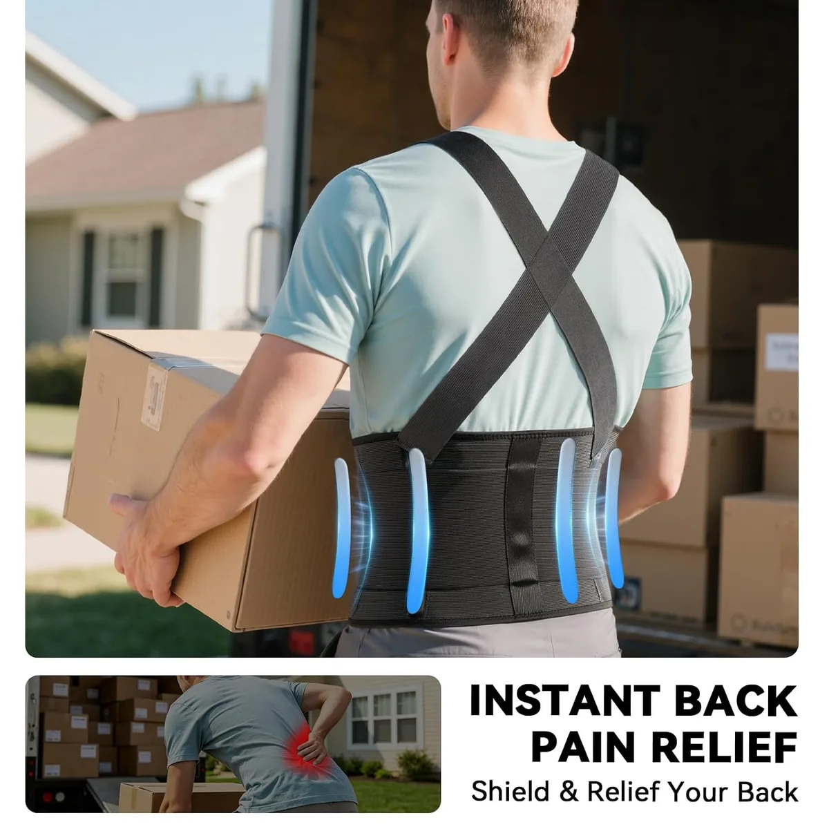 lower back support from the work back brace