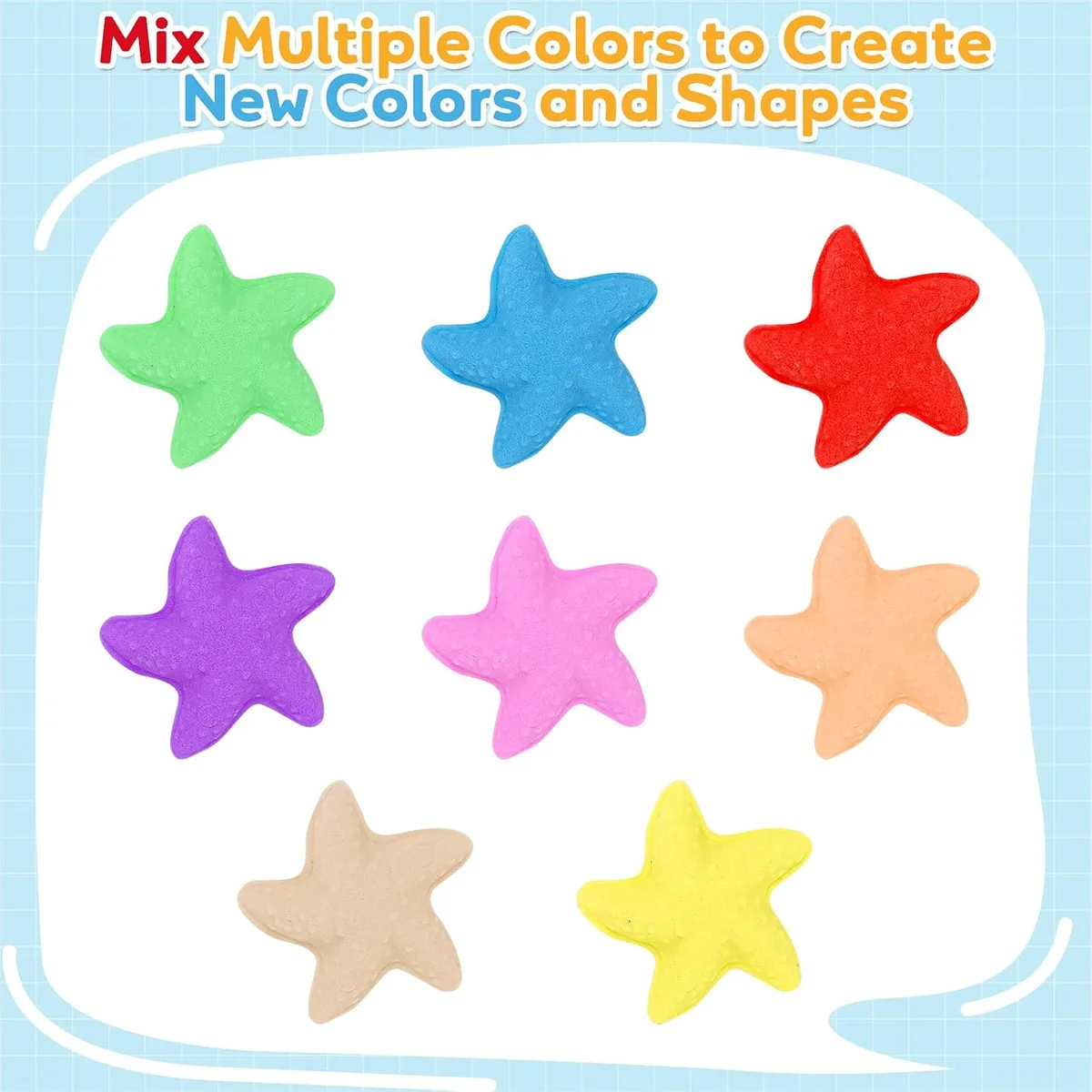 star shapes made from kinetic play sand