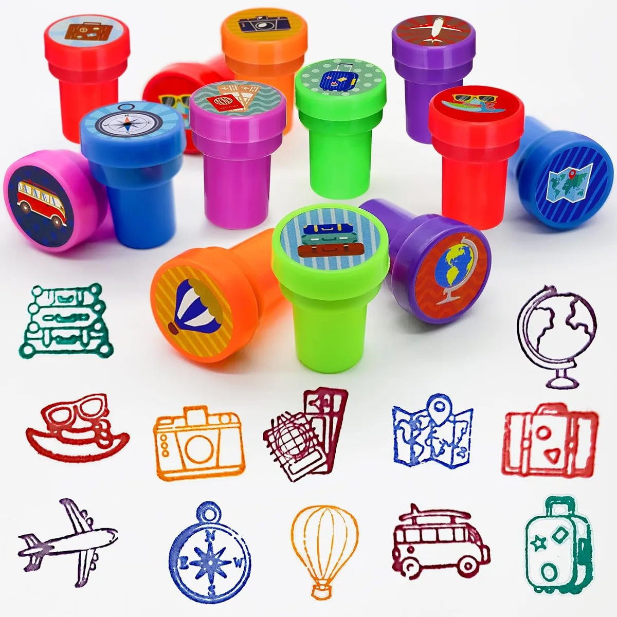 colorful self-inking stampers for kids