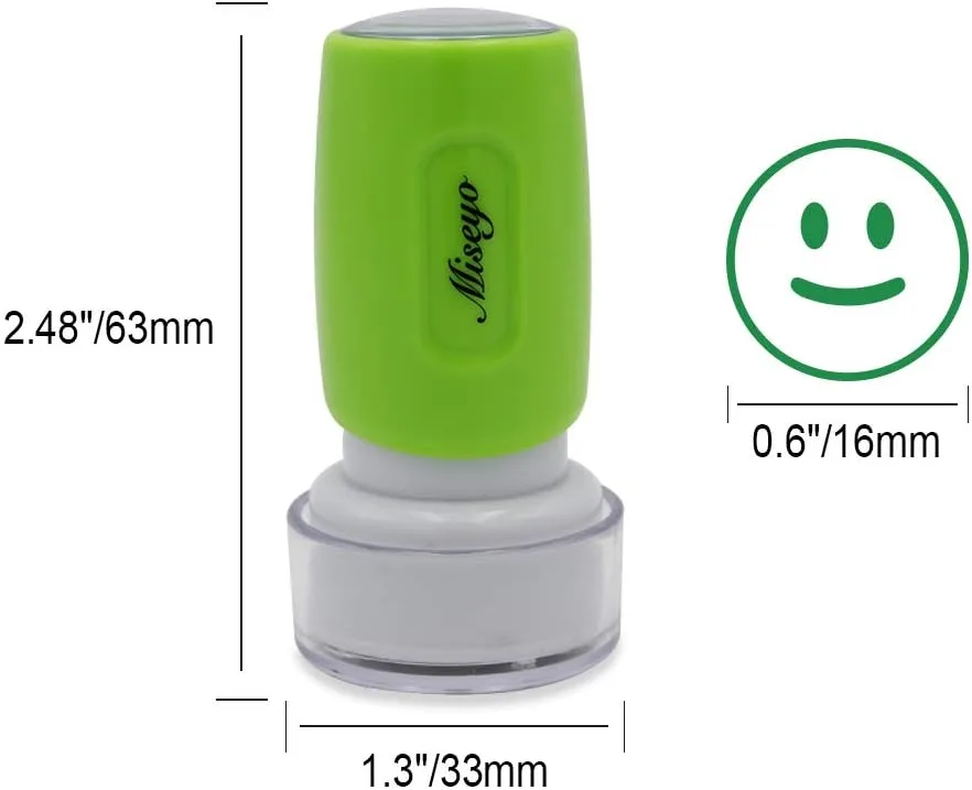 size of the teacher smiley face stamp