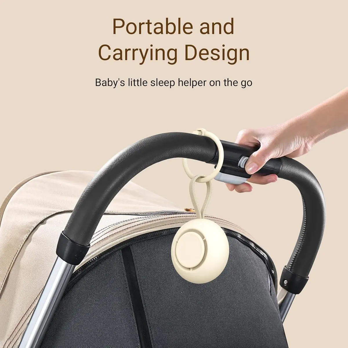 portable baby sound machine on a stroller