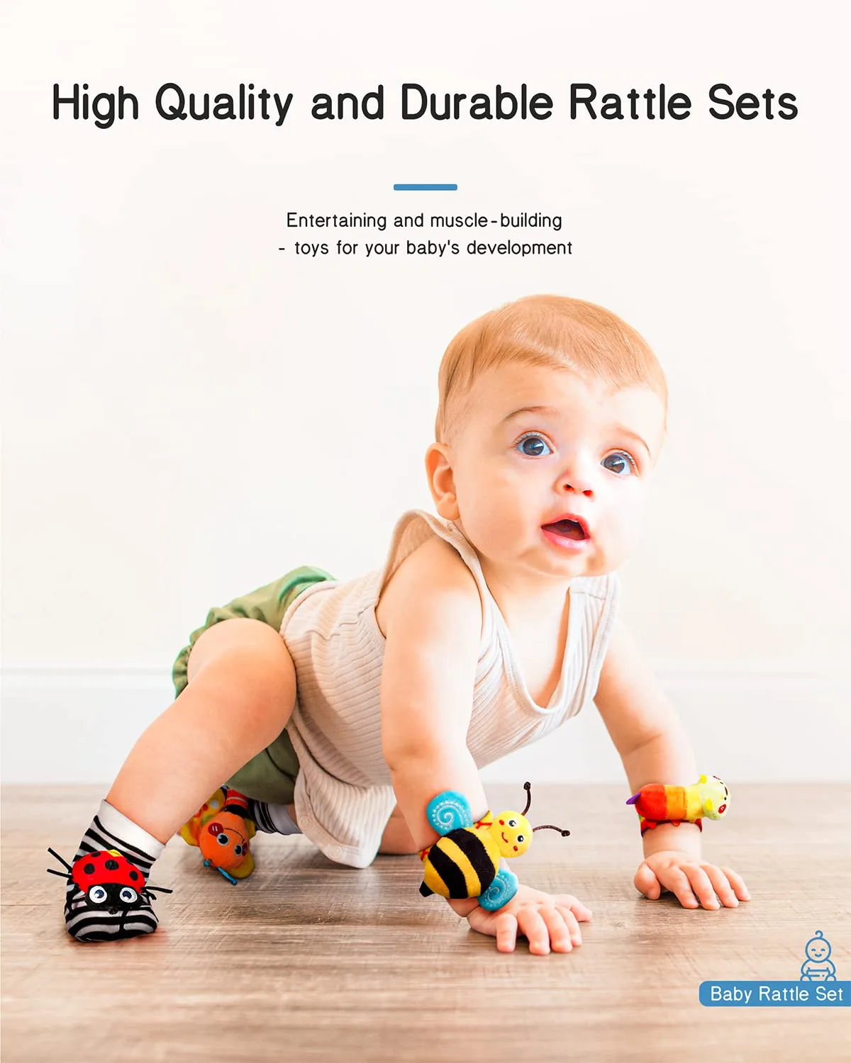 baby playing with foot finder socks