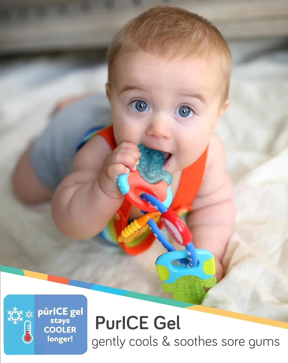 cooling gel teether keys soothing sore gums