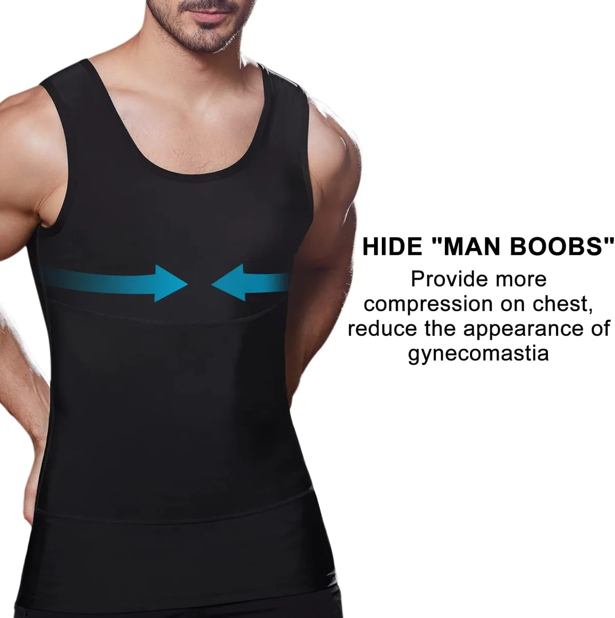 chest compression of the men's slimming vest