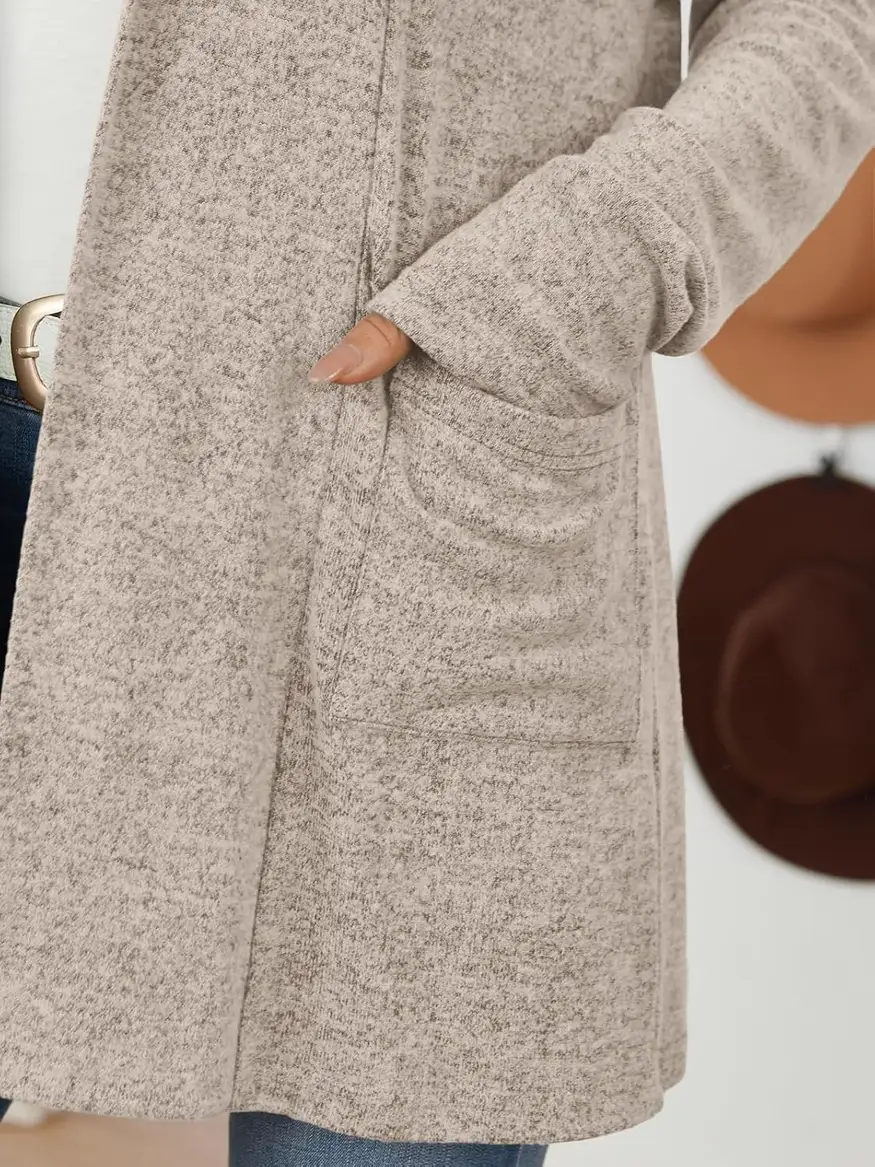 pocket detail on the lightweight cardigan