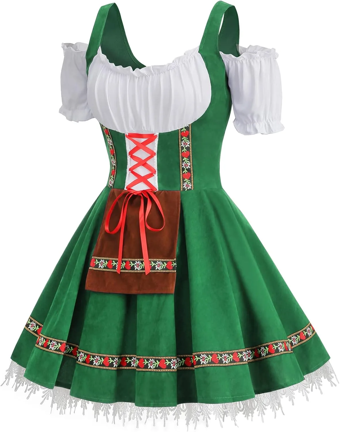 side view of the Oktoberfest dirndl dress