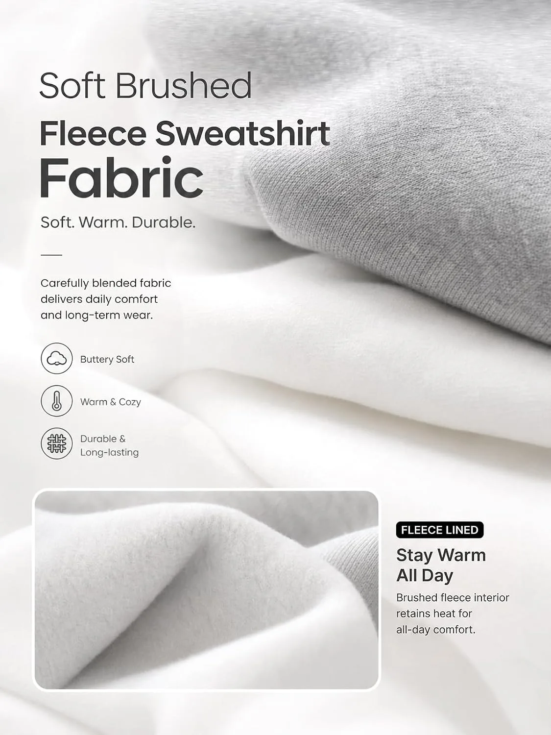 soft brushed fleece inside the henley sweatshirt