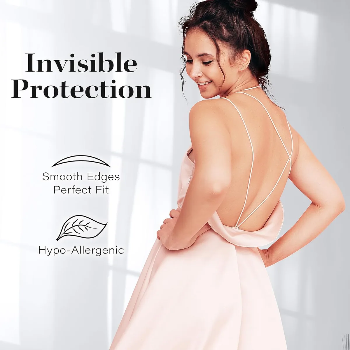 silicone nipple covers with a backless gown