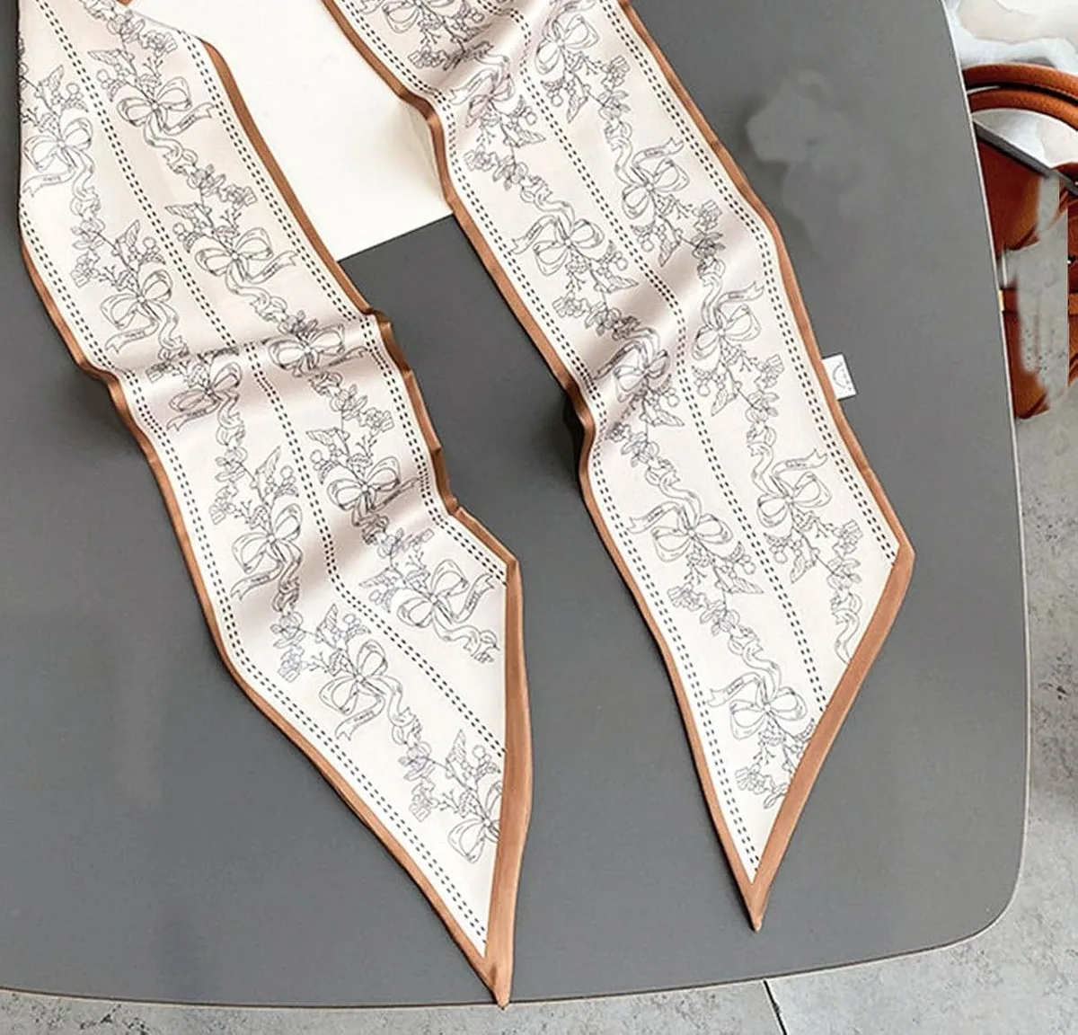 size and weight of the skinny satin scarf