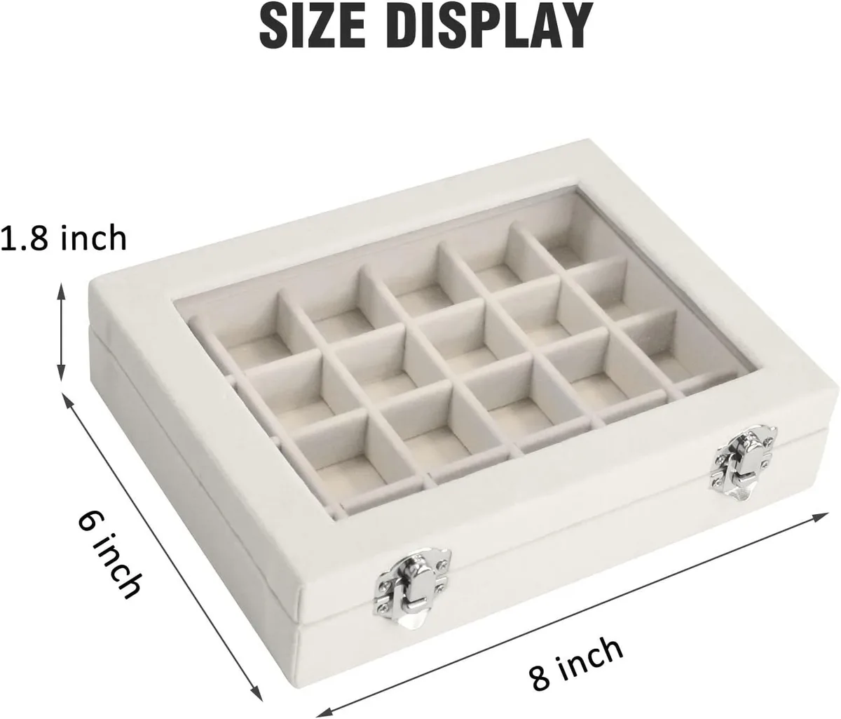 size of the velvet jewelry box
