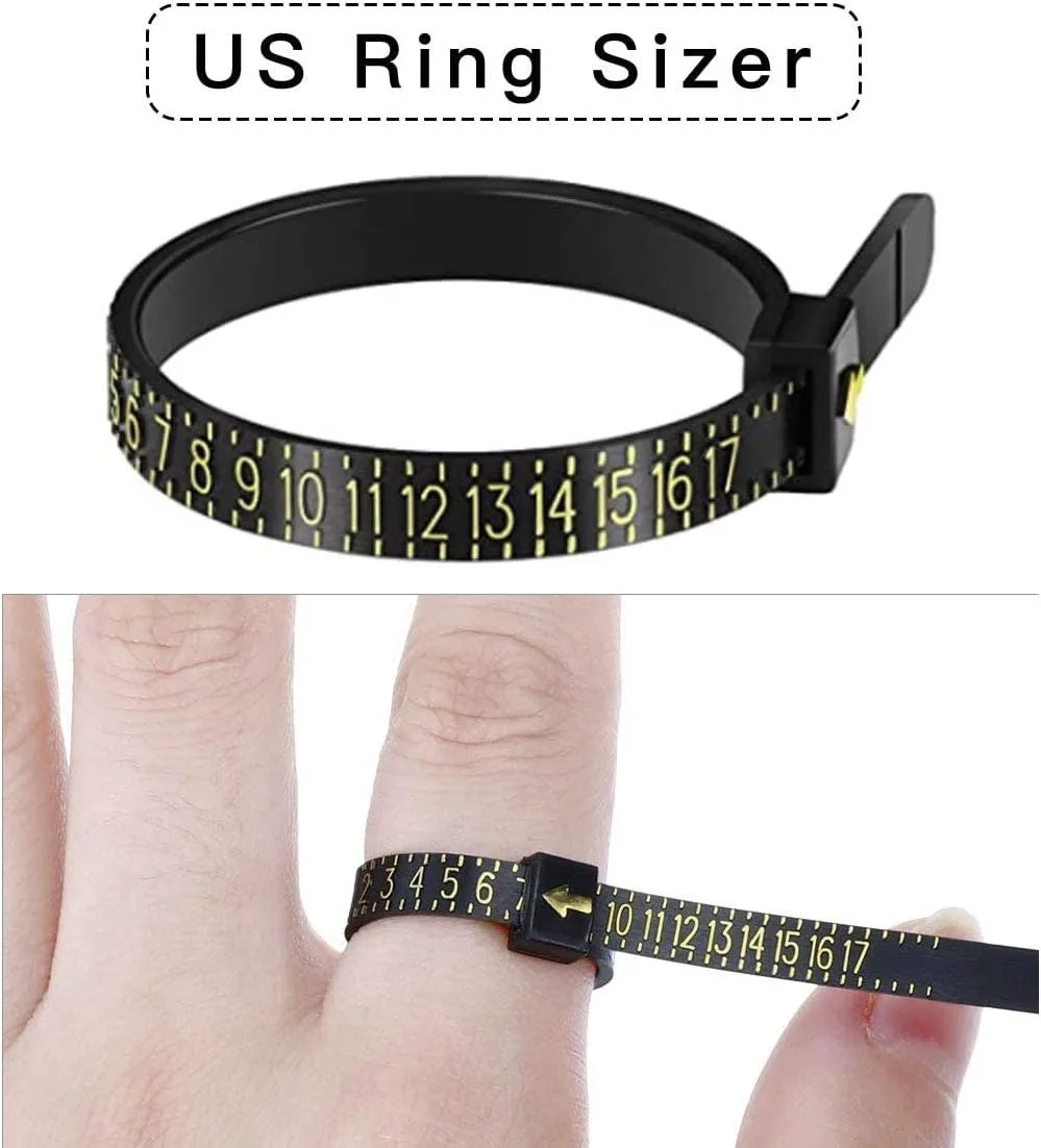 US ring size scale on the ring sizer