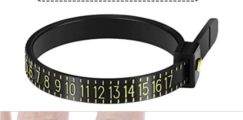 reusable ring sizer scale detail