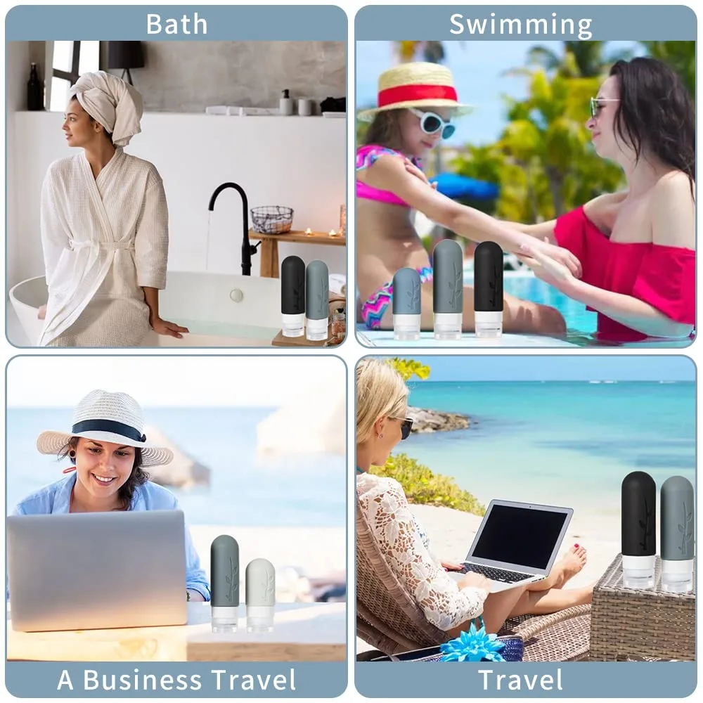 TSA approved travel bottles for the bath, beach and travel